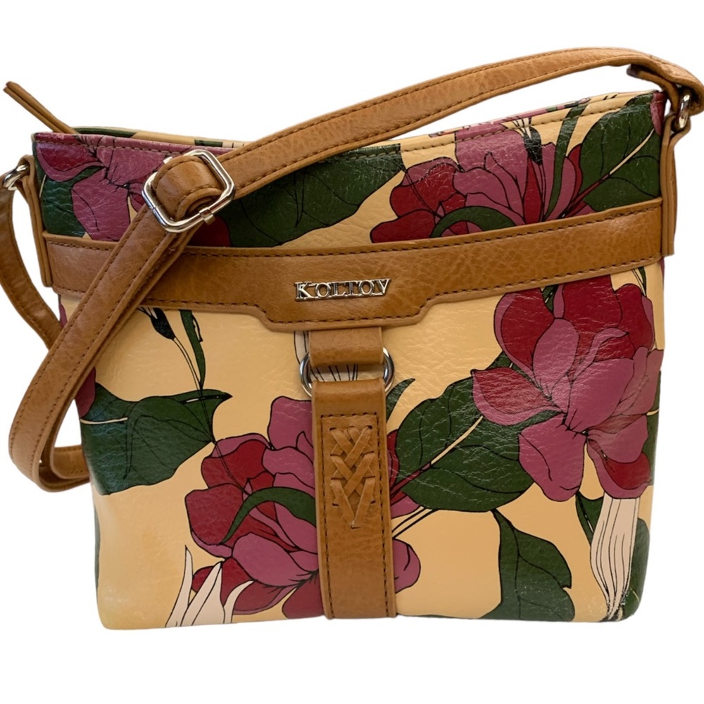 KOLTOV Daisy Crossbody Floral Print/Corn Yellow